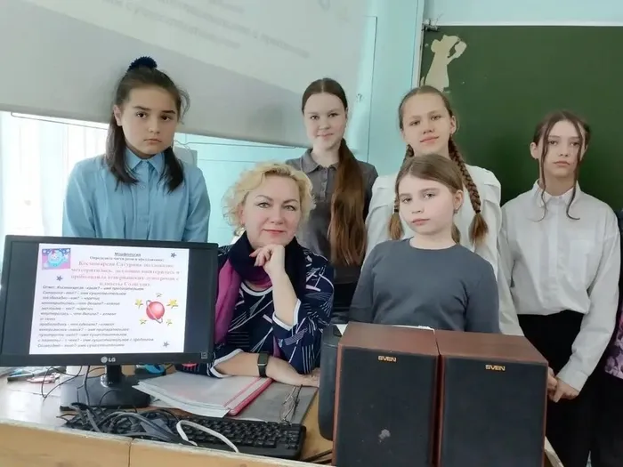 В 5 классе МБОУ "СОШ №7" на уроке русского языка прошёл КВН