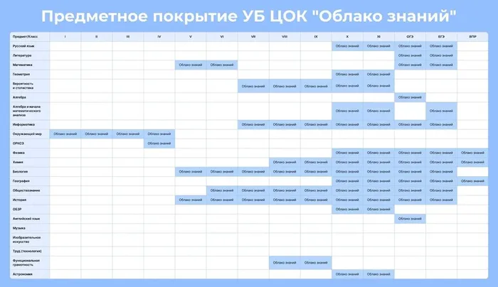 Предметное покрытие УБ ЦОК "Облако заний"