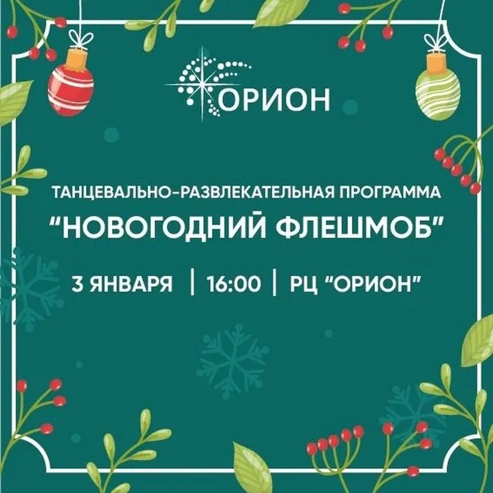 Баннер - Танцевально-развлекательная программа "Новогодний флешмоб"