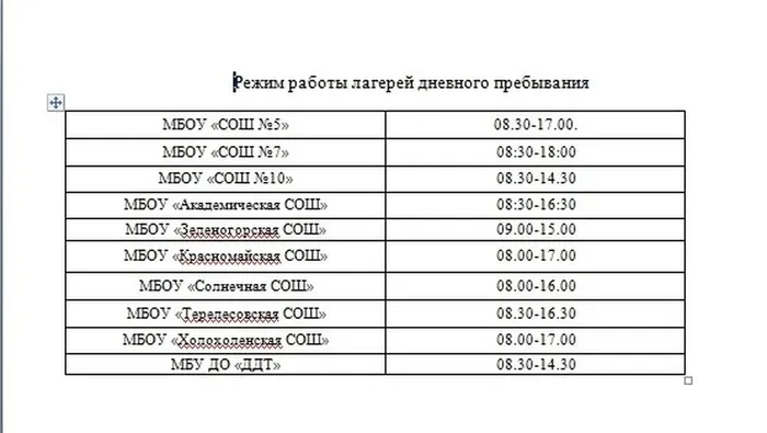 Режим работы ЛДП