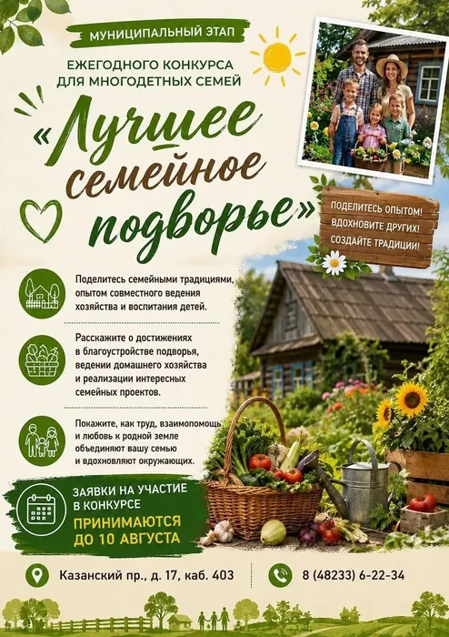 Афиша - Муниципальный этап ежегодного конкурса «Лучшее семейное подворье»
