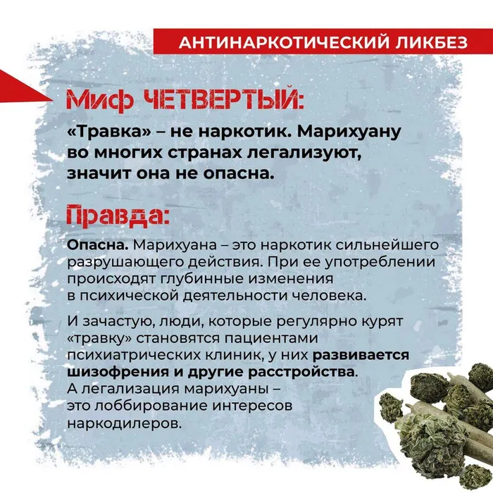 Инфокарточка - Наркомания: миф или реальность 5