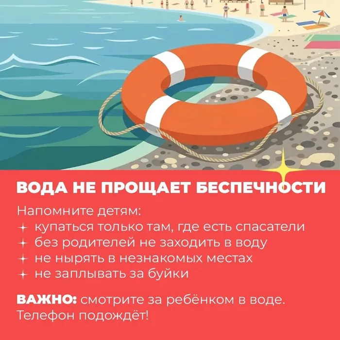 Инфокарточка - О правилах безопасного лета 1