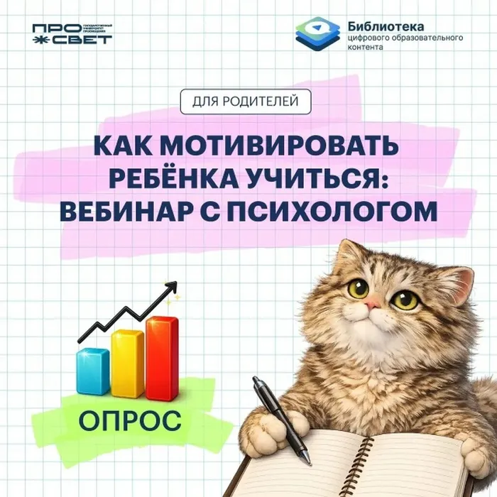 Баннер - Онлайн-встреча «Как мотивировать ребёнка учиться: вебинар с психологом для родителей»