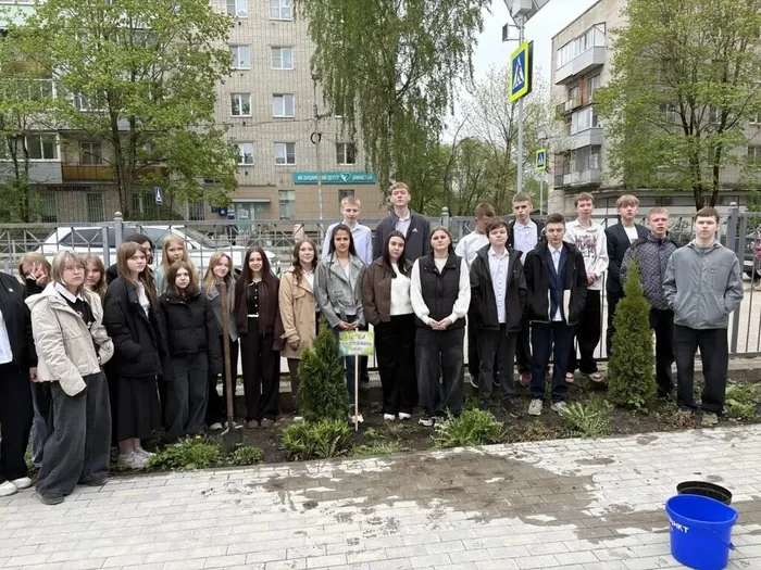 Туи в подарок школе: 9‑е классы внесли вклад в зелёное будущее