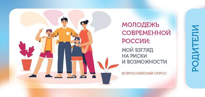 Баннер - Всероссийский опрос «Молодежь современной России: мой взгляд на риски и возможности»